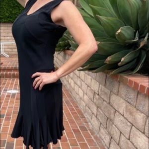 Max Studio black silhouette silk dress size 6